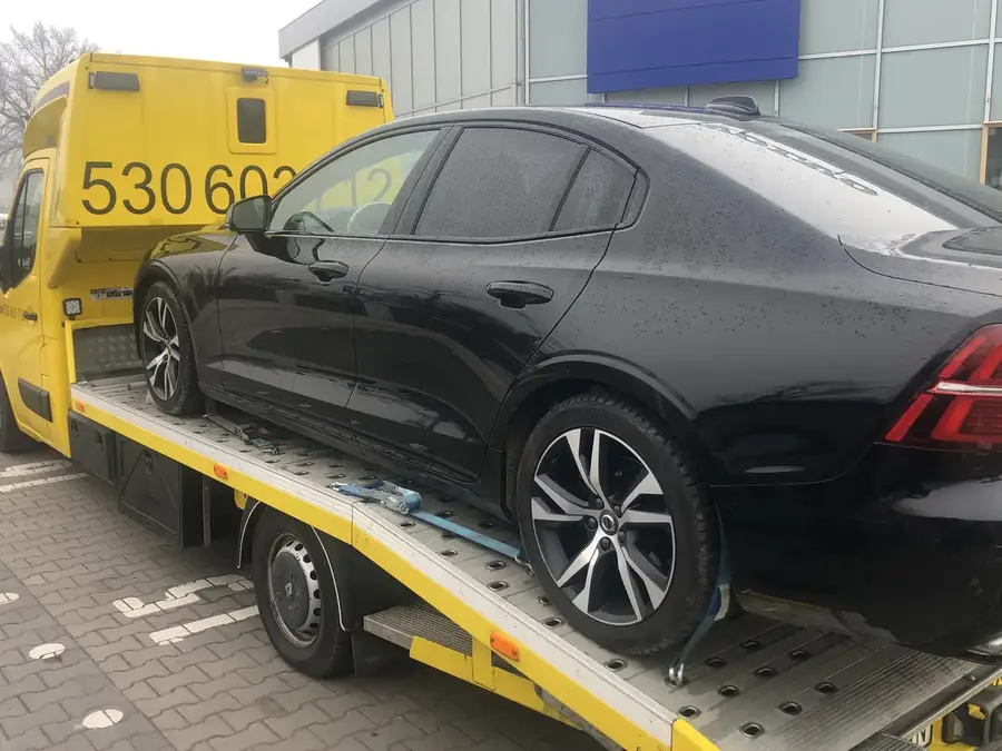 Laweta podczas realizacji transportu we Wrocławiu